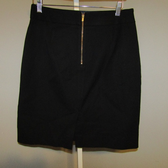 Banana Republic Black Gold Zippers Size 4 Skirt - Picture 3 of 8